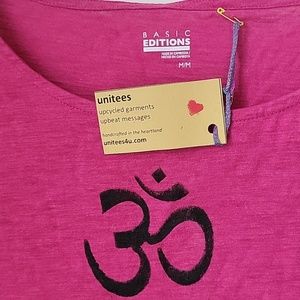 3/4 sleeve pink casual tee